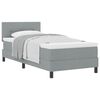 vidaXL Boxspringbett mit Matratze Hellgrau 80 x 200 cm Stoff