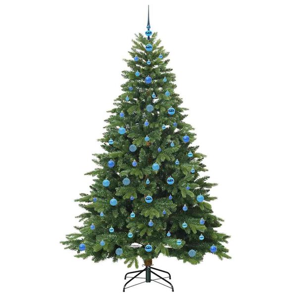 vidaXL K&uuml;nstlicher Weihnachtsbaum mit 300 LEDs Gr&uuml;n 210 cm PE und PVC