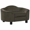 vidaXL Hundesofa Dunkelgrau 67x47x36 cm Pl&uuml;sch