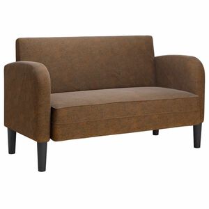 vidaXL Zweisitzer-Sofa Braun 110 cm Kunstleder