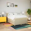 vidaXL Boxspringbett mit Matratze Creme 140x200 cm Stoff