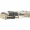 vidaXL Bettgestell ohne Matratze Sonoma-Eiche 100x200 cm Holzwerkstoff