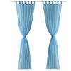 2 x Transparente Gardine Fertiggardine 140 x 225 cm t&uuml;rkis