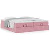 vidaXL Ottoman-Bett mit Matratzen Rosa 200x200 cm Samt