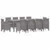 vidaXL Garten Essgruppe 11 pcs Hellgrau Polypropylen