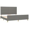 vidaXL Bettgestell ohne Matratze Dunkelgrau 180x200 cm Stoff