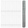 vidaXL Zaun mit Pfosten Silber 1,2 x 100 m Stahl
