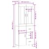 vidaXL Highboard Wei&szlig; 69,5x34x180 cm Holzwerkstoff