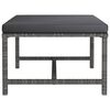 vidaXL 4-tlg. Garten-Lounge-Set mit Kissen Poly Rattan Grau