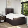 vidaXL Boxspringbett mit Matratze Dunkelbraun 120x200 cm Stoff