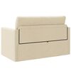 vidaXL Schlafsofa 110cm Creme Stoff