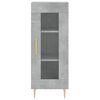 vidaXL Highboard Betongrau 34,5x34x180 cm Holzwerkstoff