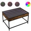 vidaXL Couchtisch mit Infinity-LED R&auml;uchereiche 70x50x41 cm