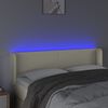 vidaXL LED Kopfteil Creme 147x16x78/88 cm Kunstleder