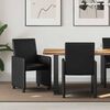 vidaXL Esszimmerst&uuml;hle mit Rollen 2 pcs Schwarz 57 x 66 x 94 cm