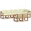 vidaXL Outdoor-Sofagarnitur 8 stk. Natur und Creme