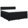 vidaXL Boxspringbett mit Matratze Schwarz 180x200 cm Samt