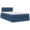 vidaXL Bett mit Stauraum und LED Blau 120 x 200 cm Polyester
