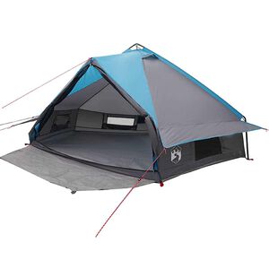 vidaXL Teepee Zelt f&uuml;r 8 Personen 8 Personen Blau und Grau