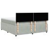 vidaXL Boxspringbett mit Matratze Hellgrau 200x200 cm Samt