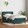 vidaXL Boxspringbett mit Matratze Dunkelgr&uuml;n 80x210 cm Samt