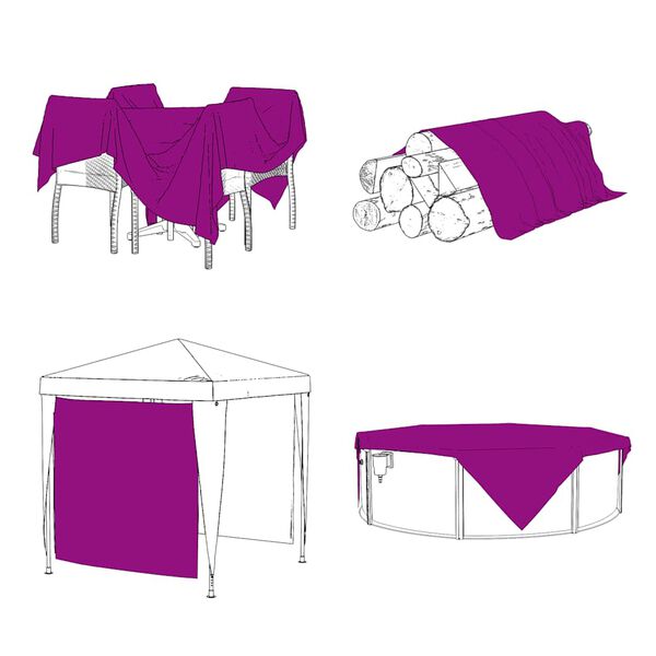 vidaXL Transparente Plane mit &Ouml;sen 10x12 m Polyethylen