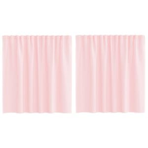 vidaXL Voile Vorh&auml;nge mit Schlaufen 2 Stk. Hellrosa 140x140 cm