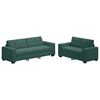 vidaXL | Sofa Set | 2 pcs Dunkelgr&uuml;n 221 x 78 x 80 cm Samt