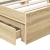 vidaXL Aufbewahrungsbett Sonoma-Eiche 180 x 200 cm Holzwerkstoff