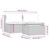 vidaXL 3-tlg. Garten-Lounge-Set mit Kissen Schwarz Poly Rattan