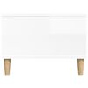 vidaXL Couchtisch Hochglanz-Wei&szlig; 90x50x36,5 cm Holzwerkstoff