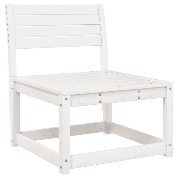 vidaXL 6-tlg. Garten-Sofagarnitur Wei&szlig; Massivholz Kiefer