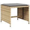 vidaXL Gartenhocker Kissen 4Stk. Beigemischung 41x41x36 cm Poly Rattan