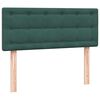 vidaXL Boxspringbett mit Matratze & LED Dunkelgr&uuml;n 120x210 cm Samt