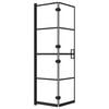 vidaXL Faltbare Duschkabine ESG 80x140 cm Schwarz