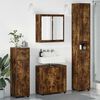 vidaXL Badezimmerm&ouml;bel-Set 4 pcs Ger&auml;ucherte Eiche Holzwerkstoff