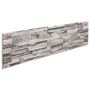 vidaXL Wandpaneele 10 stk. 100 x 25 cm Hellgrau EPS-Schaum