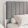 vidaXL Bettgestell mit gepolstertem Kopfteil Hellgrau 140 x 190 cm