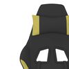 vidaXL Gaming-Stuhl Schwarz und Hellgr&uuml;n Stoff