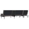 vidaXL Schlafsofa in L-Form Grau 255x140x70 cm Kunstleder