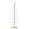 vidaXL Metall-Weihnachtsbaum zum Dekorieren Holzst&auml;nder Schwarz 210 cm