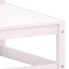 vidaXL Garten-Fu&szlig;hocker mit Kissen Wei&szlig; Kiefer Massivholz
