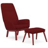 vidaXL Relaxsessel mit Hocker Weinrot Stoff