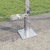 vidaXL Zaunpfosten Silber 10 x 0,4 m (36 mm Maschen) Stahl