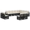 vidaXL Gartensofa-set 12 stk. Schwarz Poly-Rattan