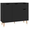 vidaXL Sideboard Schwarz 90x30x72 cm Holzwerkstoff