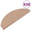 vidaXL Stufenmatten Selbstklebend 30 Stk. Beige 65x22,5x3,5 cm