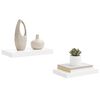 vidaXL Schweberegale 2 Stk. Hochglanz-Wei&szlig; 40x23x3,8 cm MDF