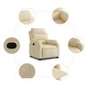 vidaXL Relaxsessel Creme Stoff
