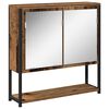 vidaXL Badezimmerm&ouml;bel-Set mit Regal 3 pcs Altholz Holzwerkstoff